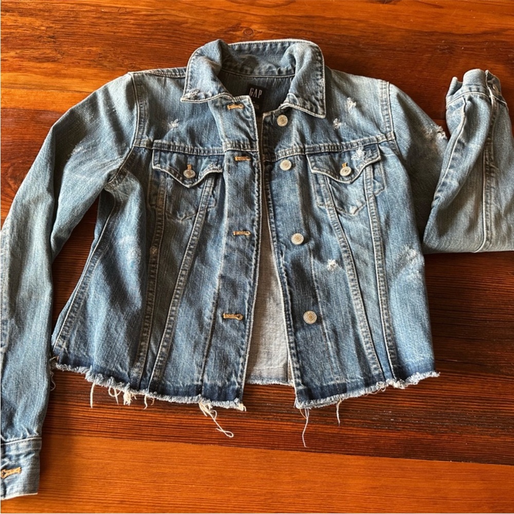 GAP Distressed Denim Jacket